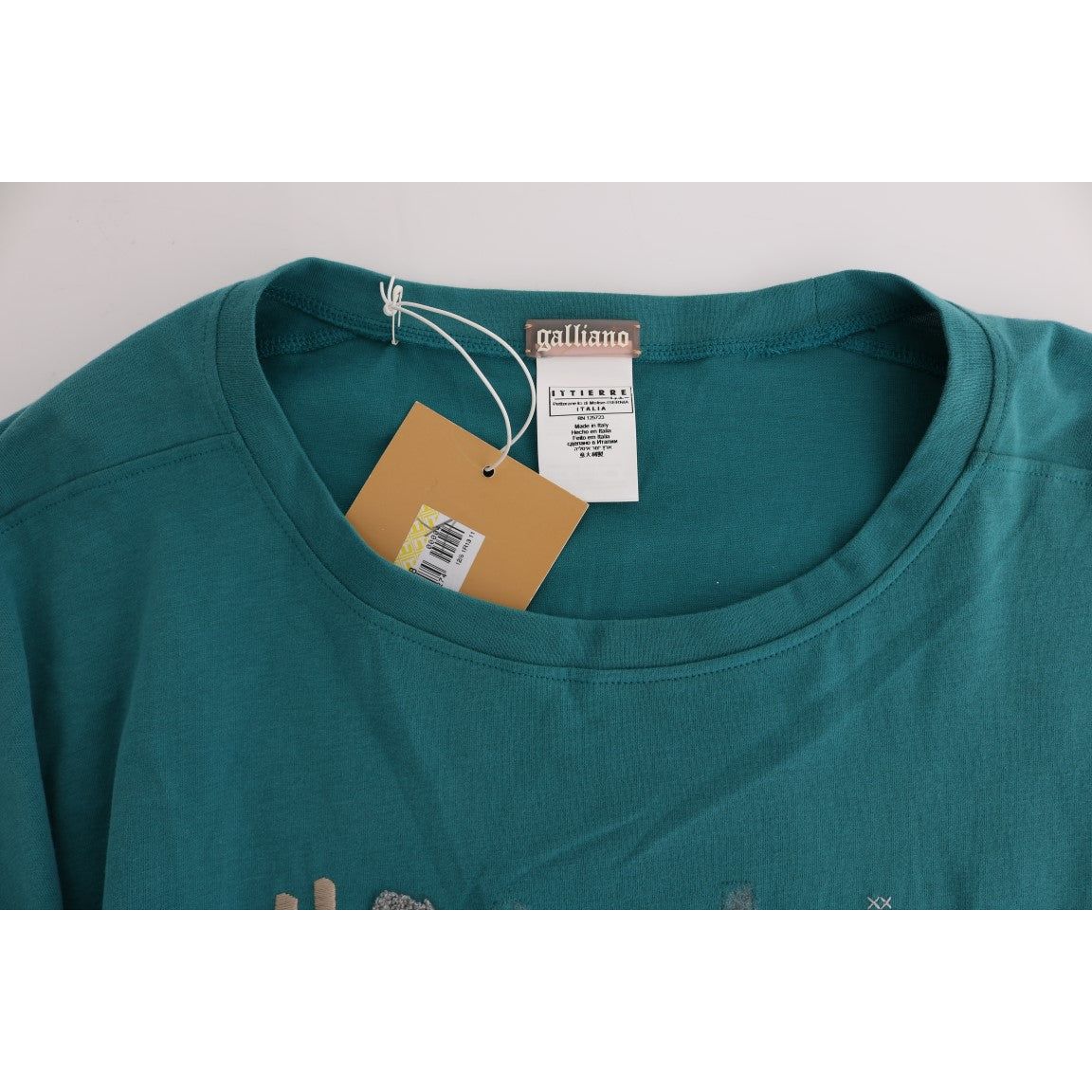 Elegant Crewneck Cotton Sweater in Green