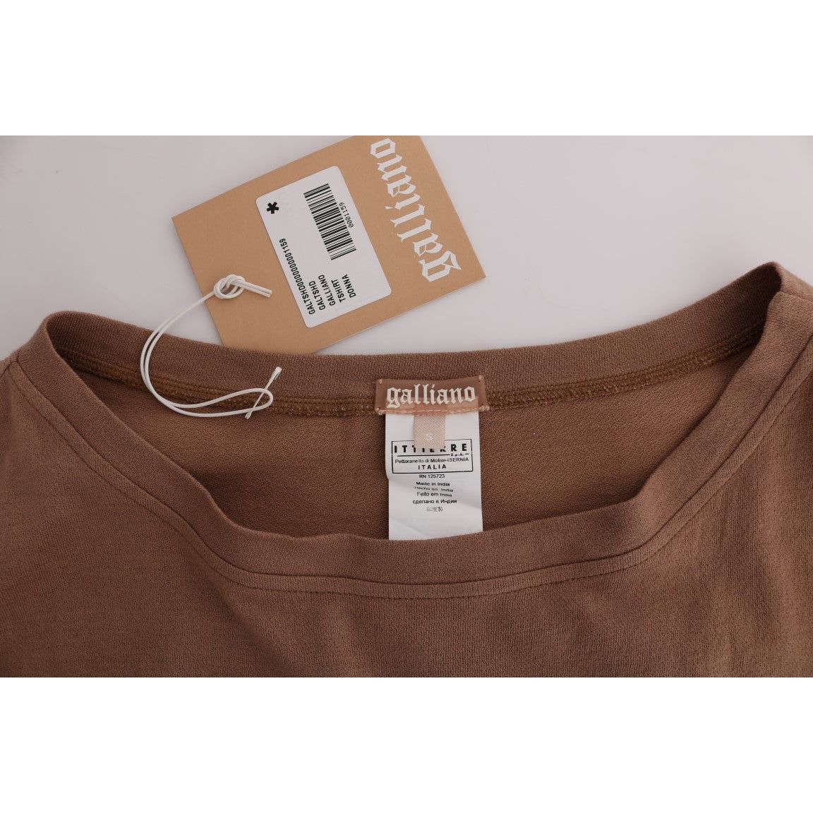 Chic Brown Crewneck Cotton Sweater