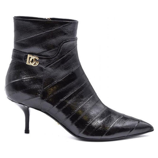 Black Leather Di Anguilla Boot