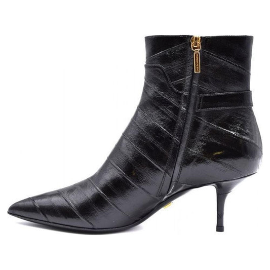 Black Leather Di Anguilla Boot