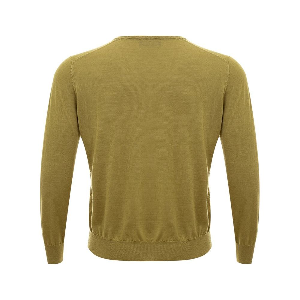 Elegant Green Cashmere Sweater for Men