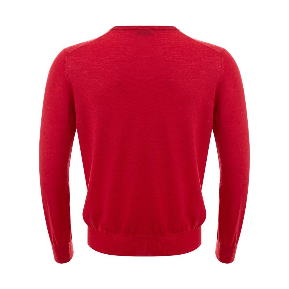 Elegant Red Wool Sweater for Men