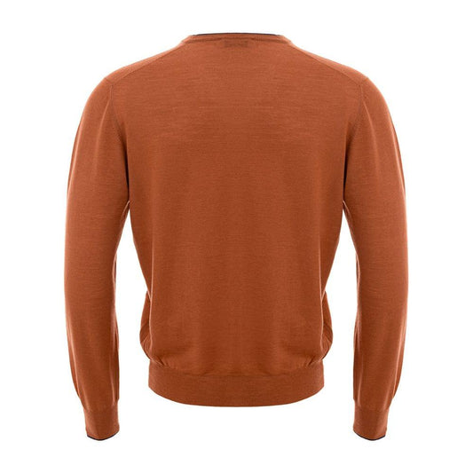 Chic Orange Woolen Sweater for Sophisticated Men