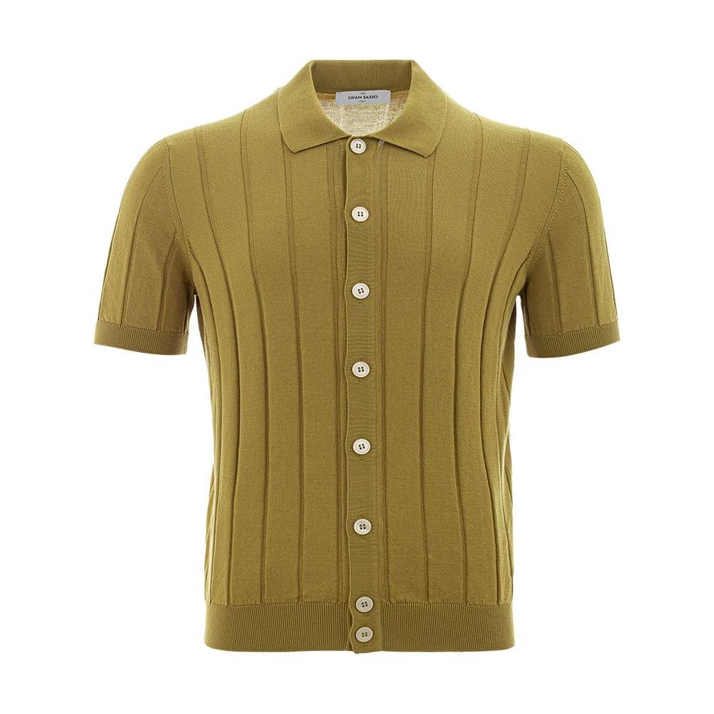 Elegant Green Cotton T-Shirt for Men