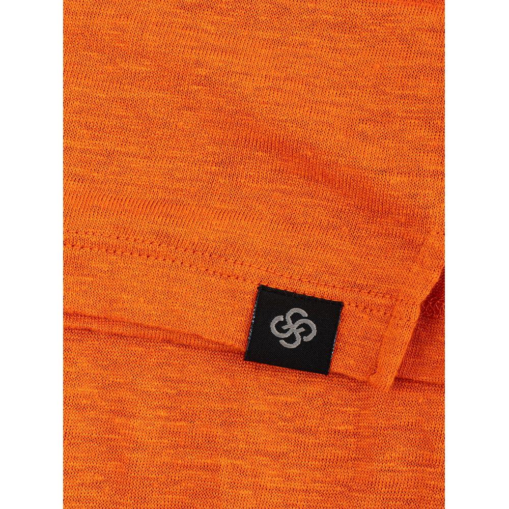 Elegant Linen T-Shirt in Vibrant Orange