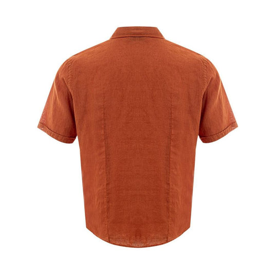 Elegant Linen Brown Shirt for Men