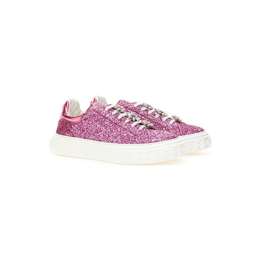 Fuchsia Leather Sneaker