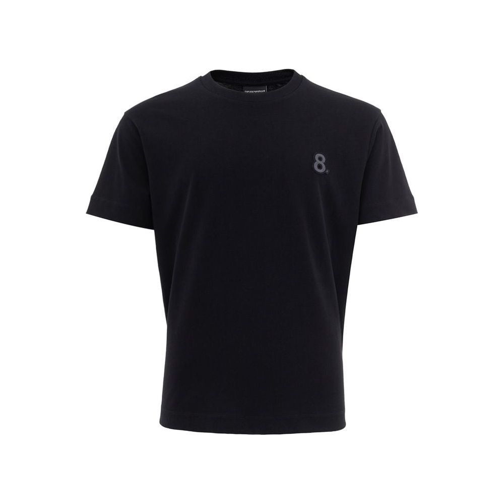 Elegant Black Cotton Tee for Men