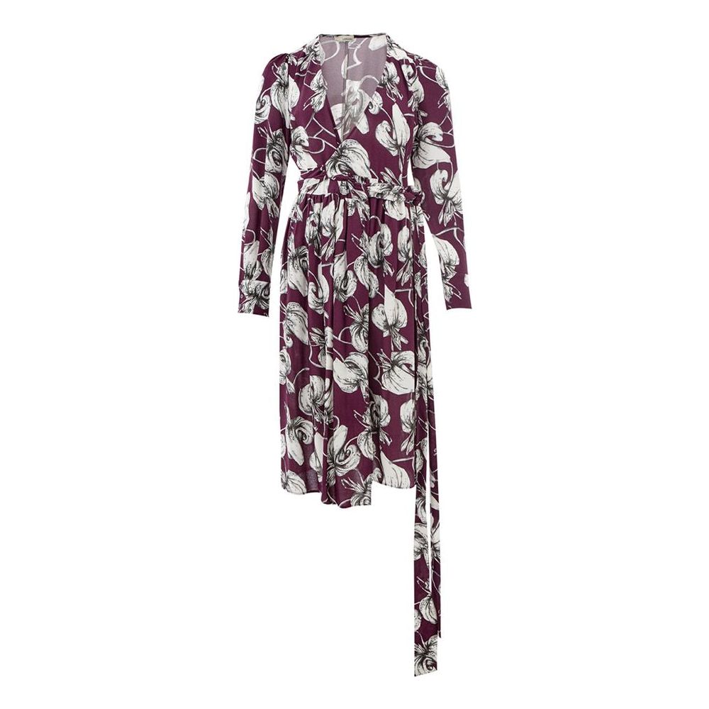 Elegant Purple Viscose Dress