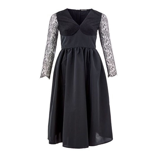 Elegant Black Polyester Dress