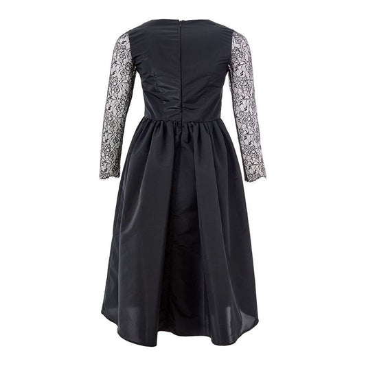 Elegant Black Polyester Dress