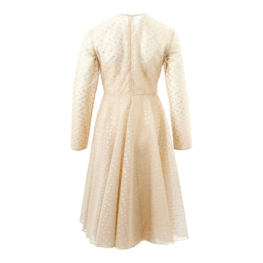 Beige Cotton Elegance Dress