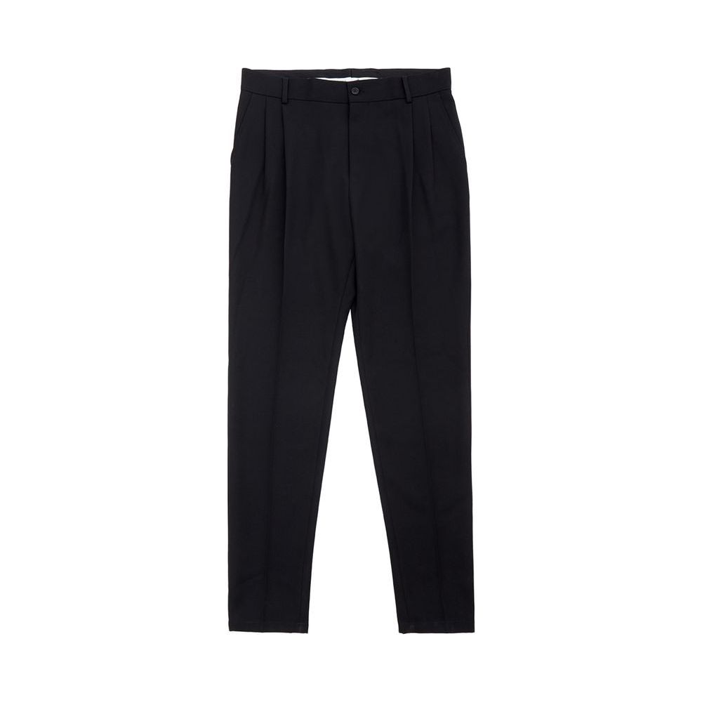 Elegant Polyester Black Pants for Men