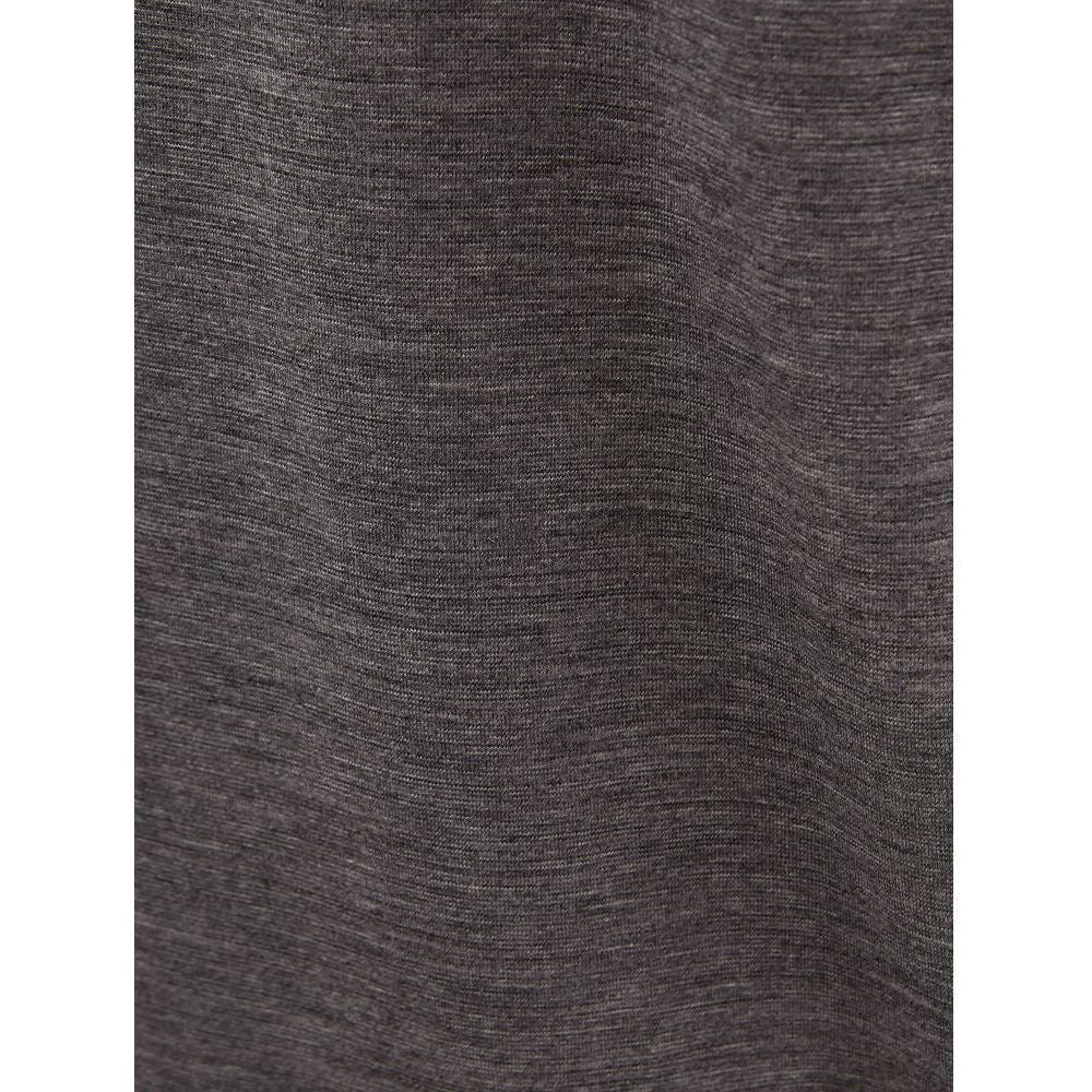 Elegant Gray Woolen Designer T-Shirt