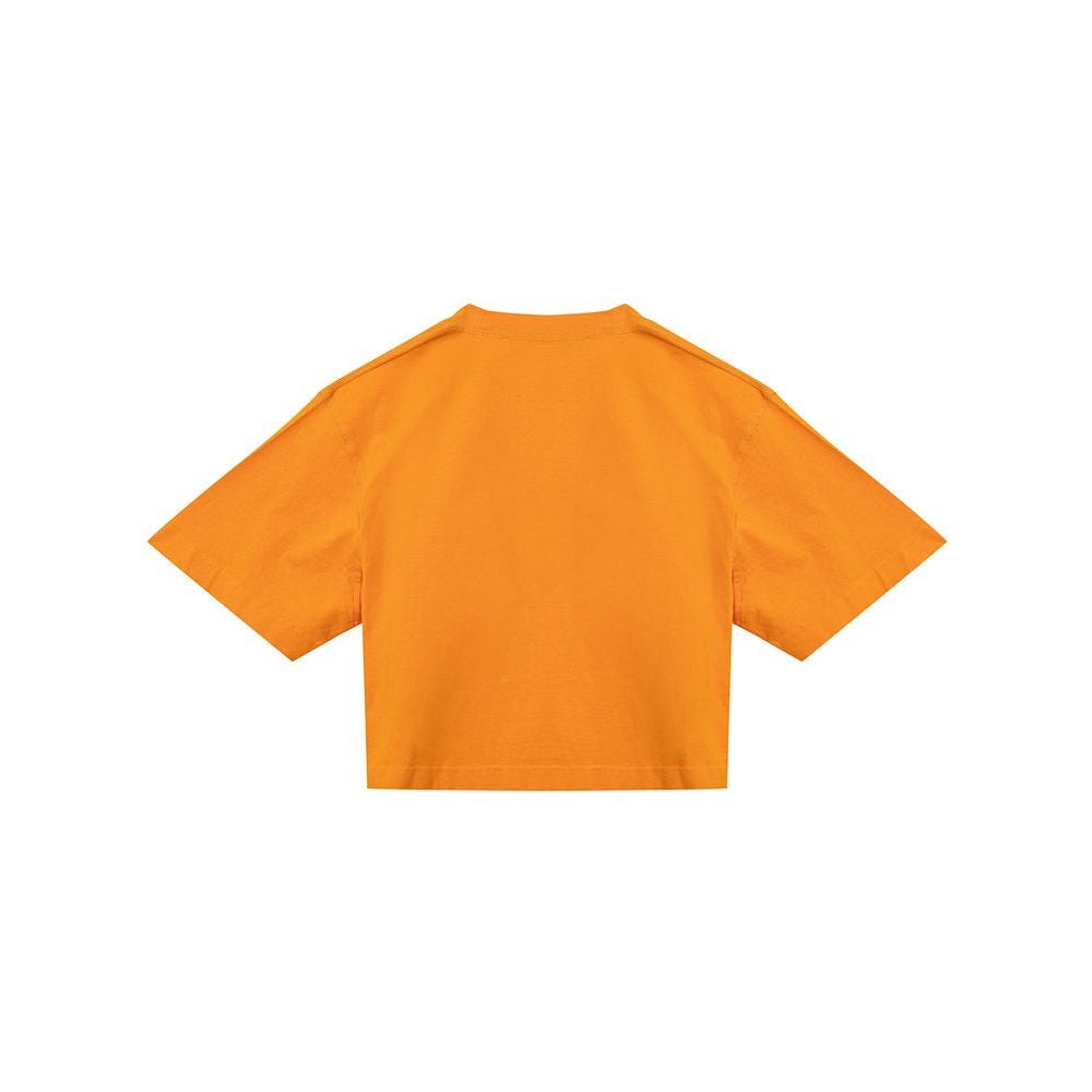 Orange Cotton Statement Top for Women