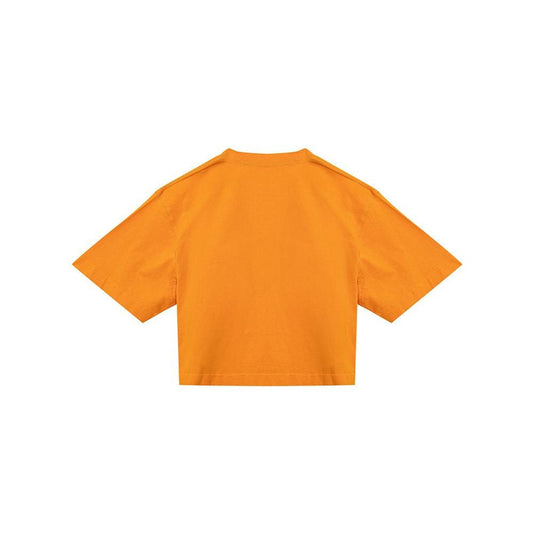 Orange Cotton Statement Top for Women