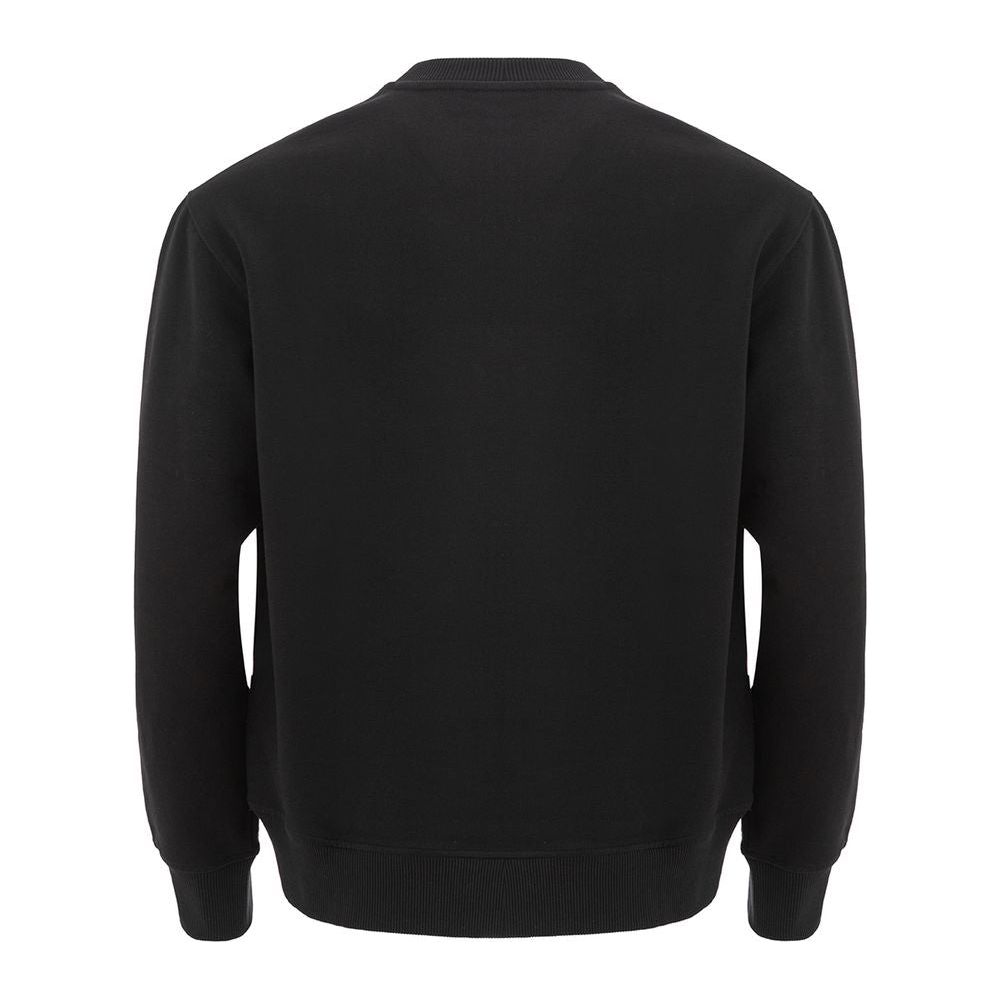 Versace Jeans Sleek Black Cotton Sweater for Men Versace Jeans