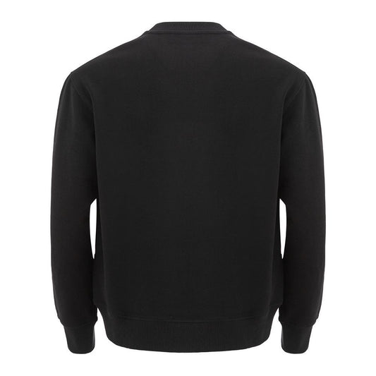 Versace Jeans Sleek Black Cotton Sweater for Men Versace Jeans