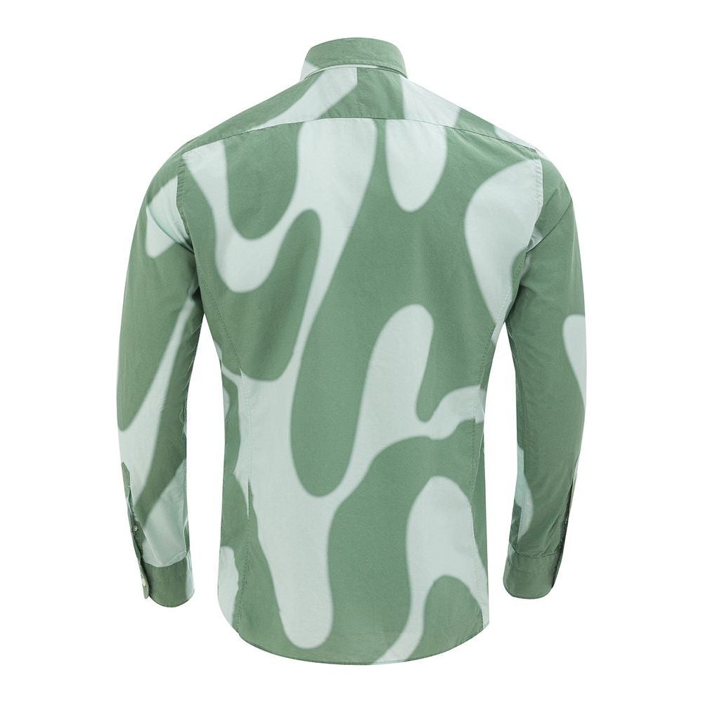 Elegant Green Cotton Shirt for Men