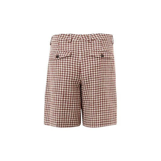 Elegant Silk-Linen Blend Multicolor Shorts