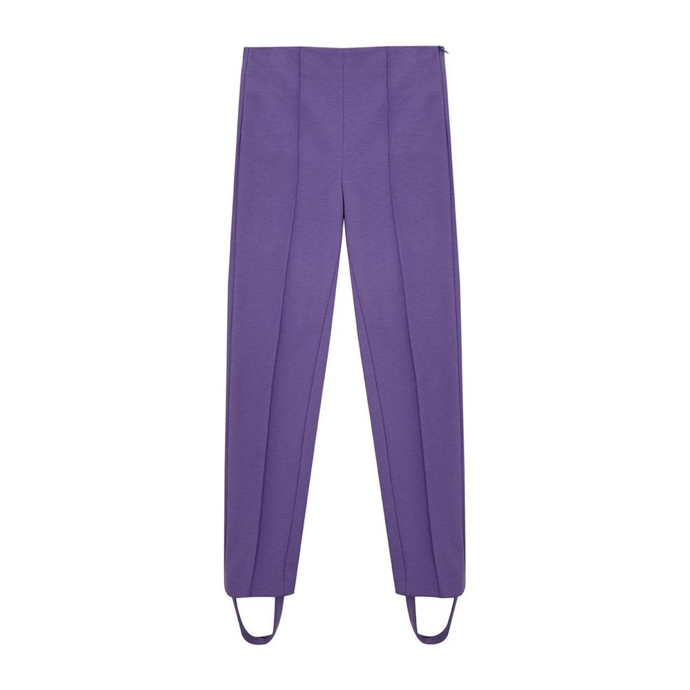 Elegant Purple Viscose Pants