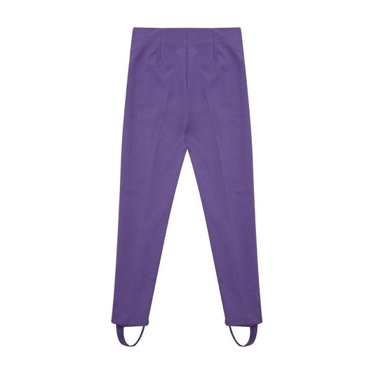 Elegant Purple Viscose Pants