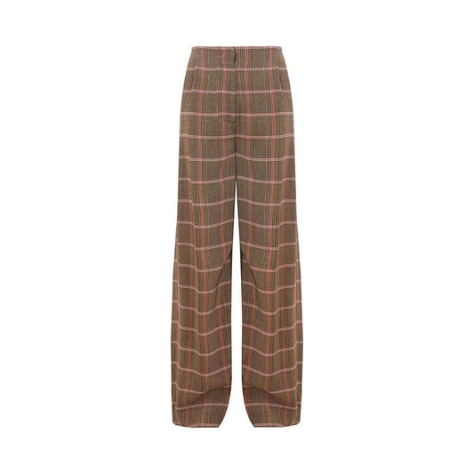 Elegant Brown Viscose Pants for Women