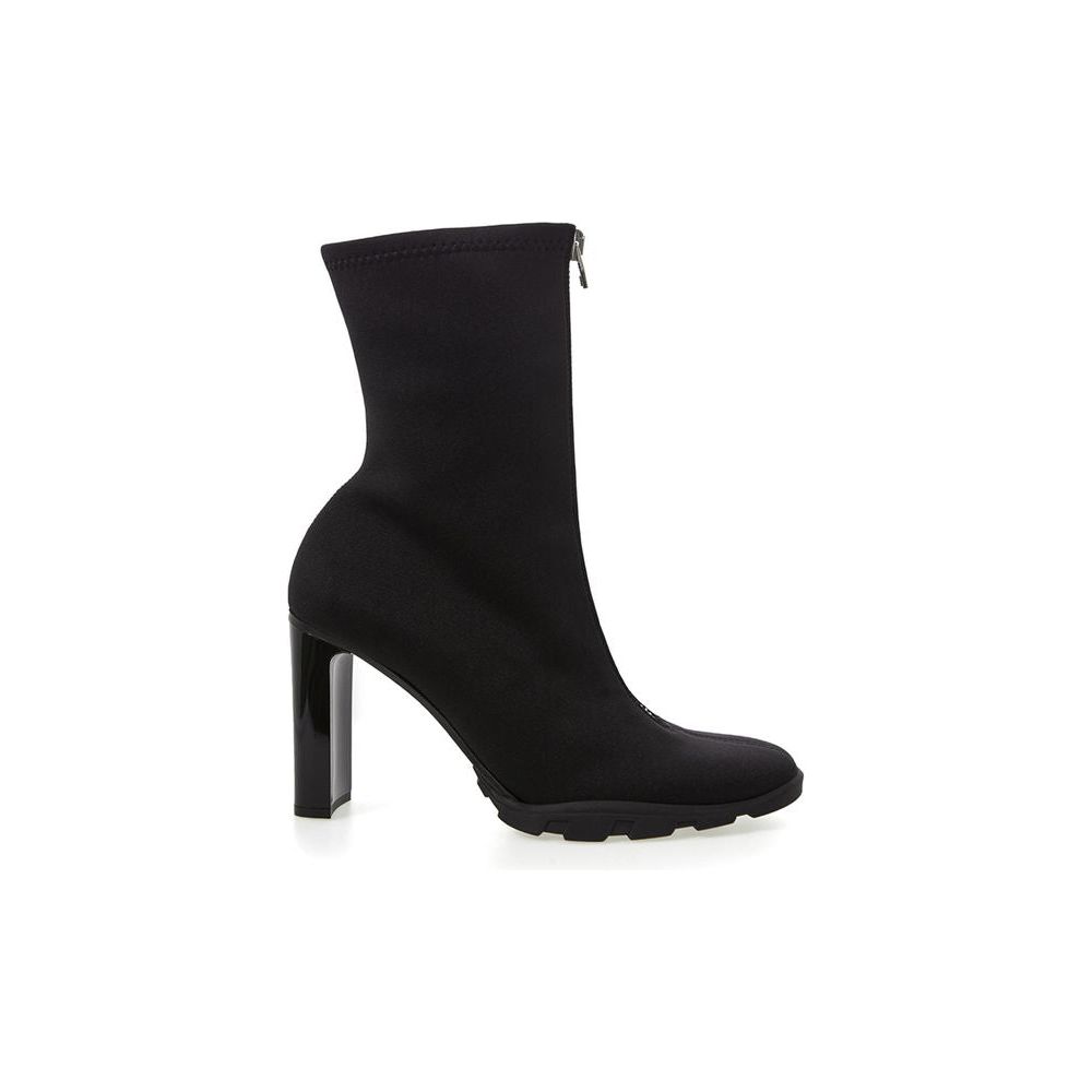 Sleek Neoprene Leather Boots