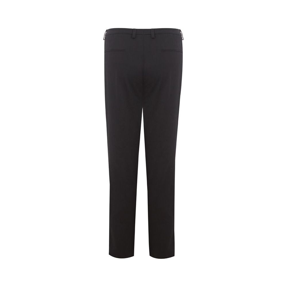 Italian Elegance Cotton Black Trousers