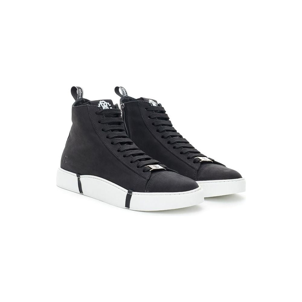 Elegant Suede Sneakers in Chic Black