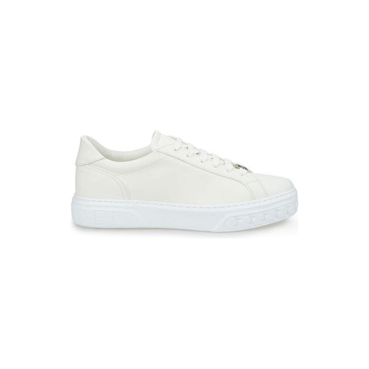 Sleek White Leather Sneakers