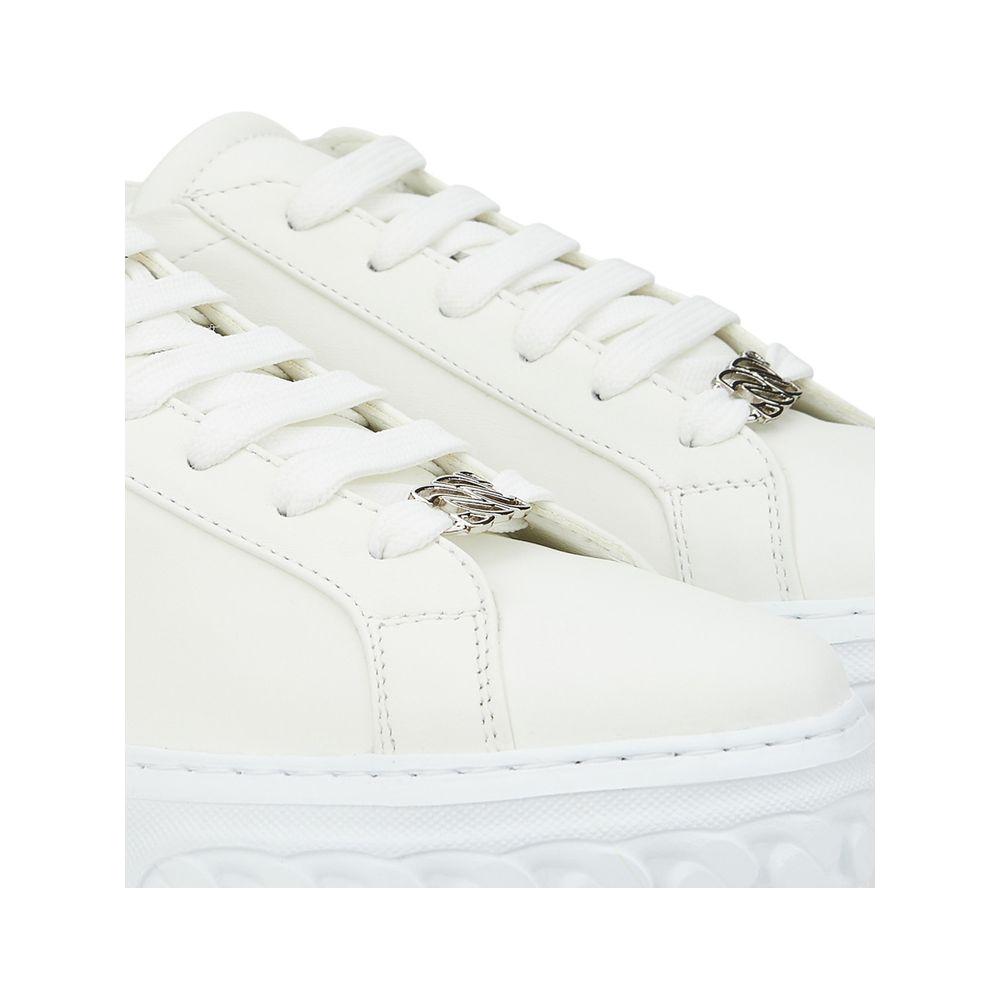 Sleek White Leather Sneakers