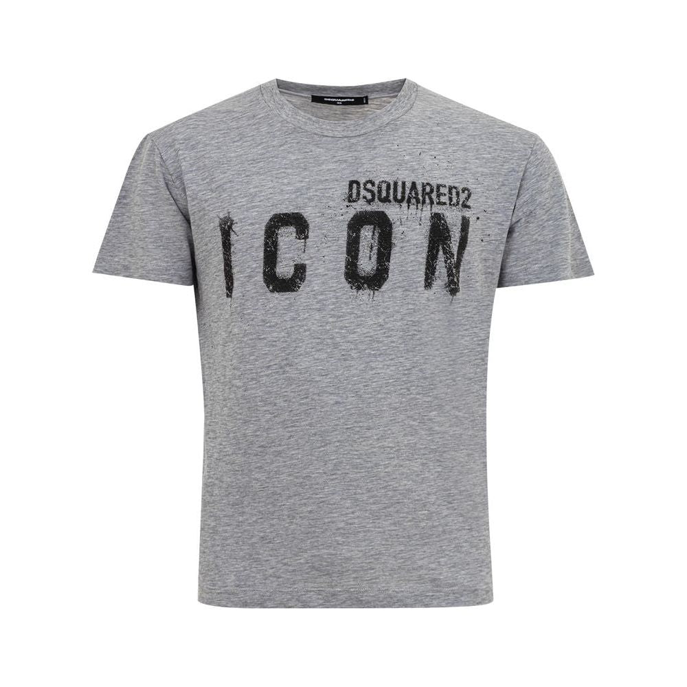 Sleek Gray Cotton Tee for Stylish Men