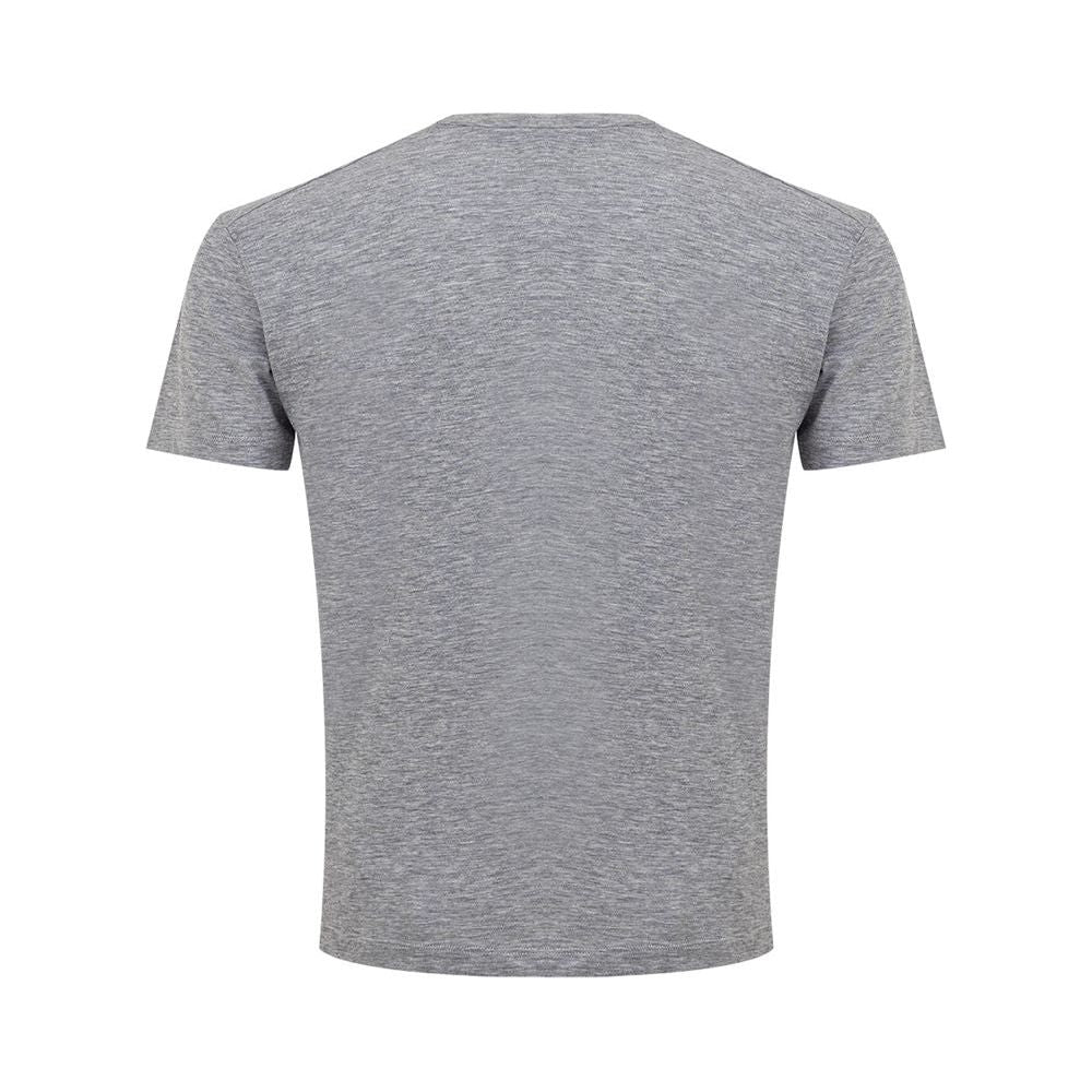 Sleek Gray Cotton Tee for Stylish Men