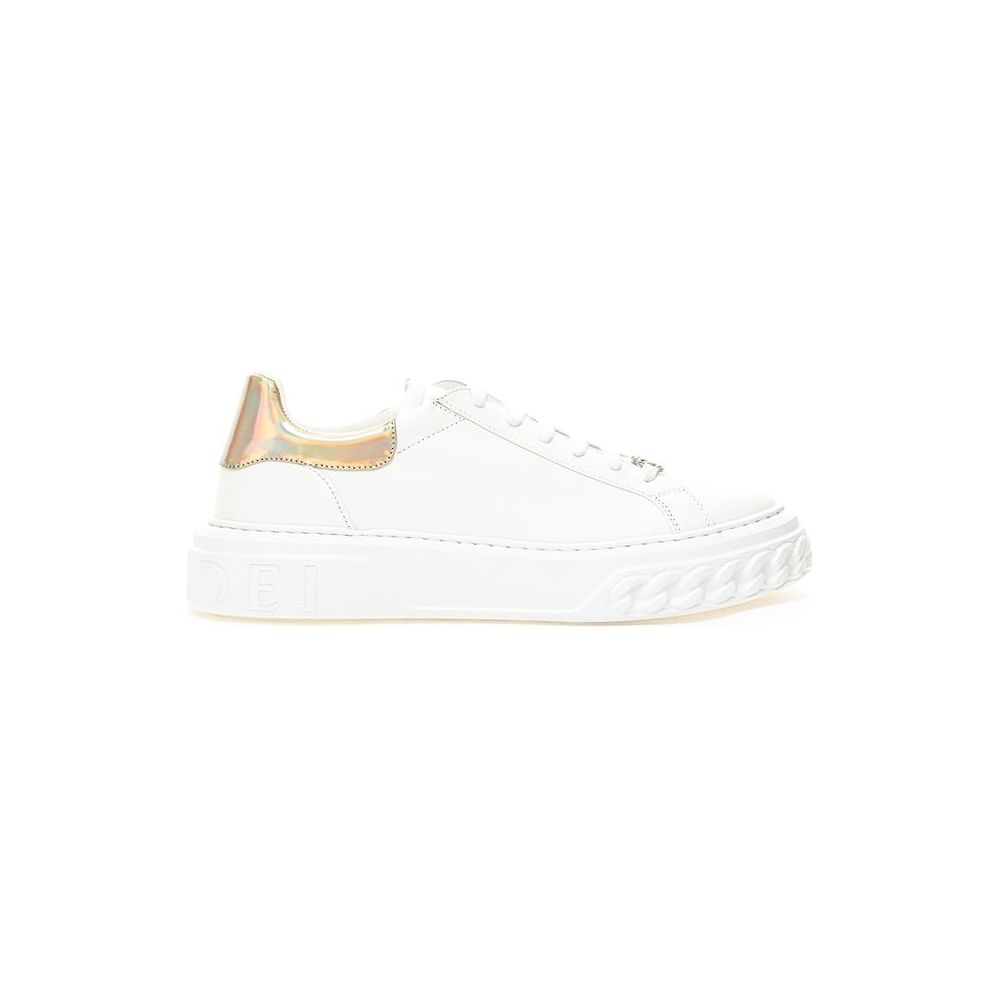 Elegant White Leather Sneakers