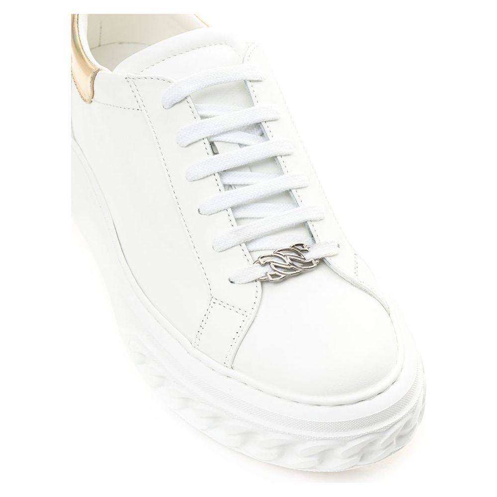 Elegant White Leather Sneakers