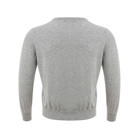 Gran Sasso Elegant Gray Silk-Cotton Sweater Gran Sasso