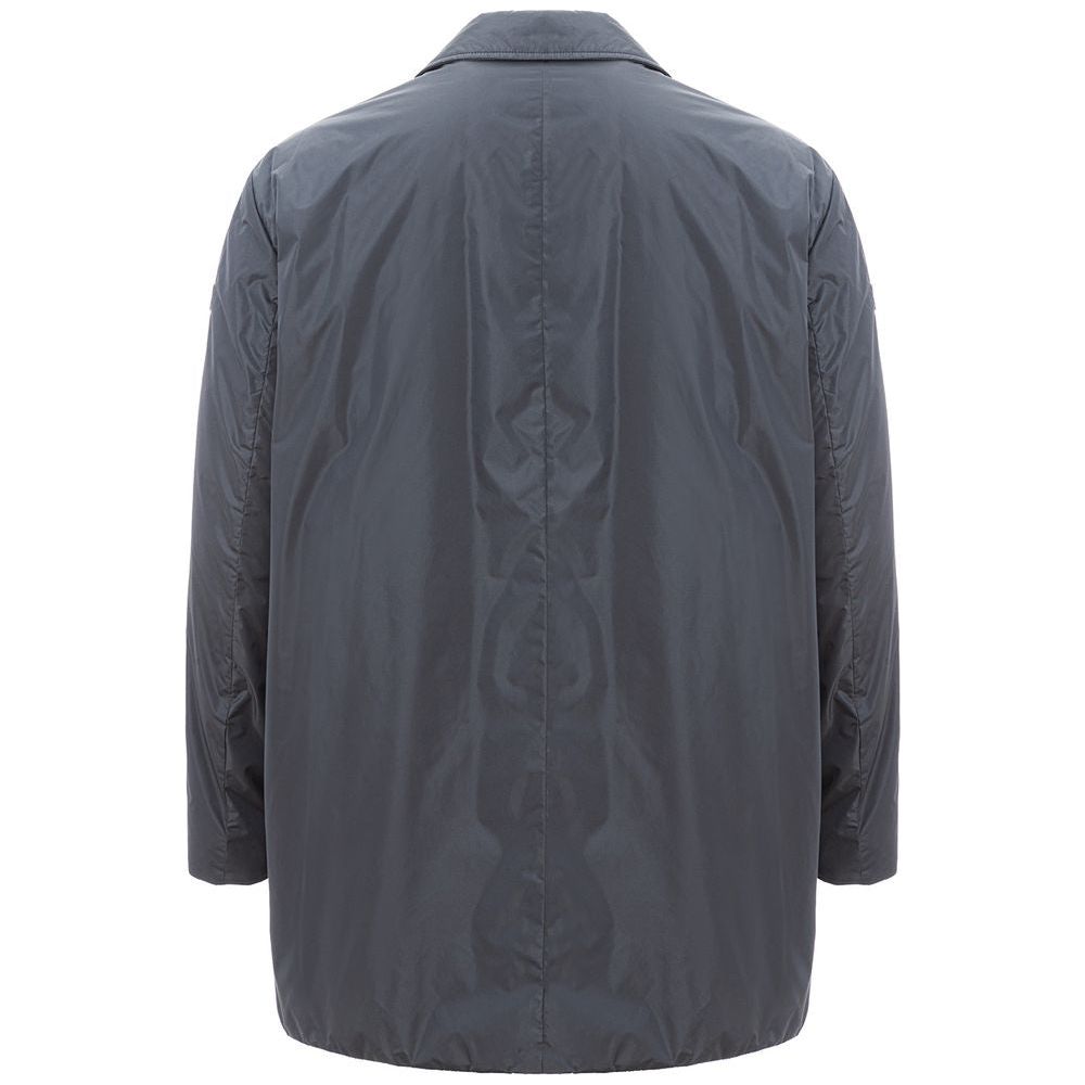 Elegant Gray Polyamide Men's Jacket