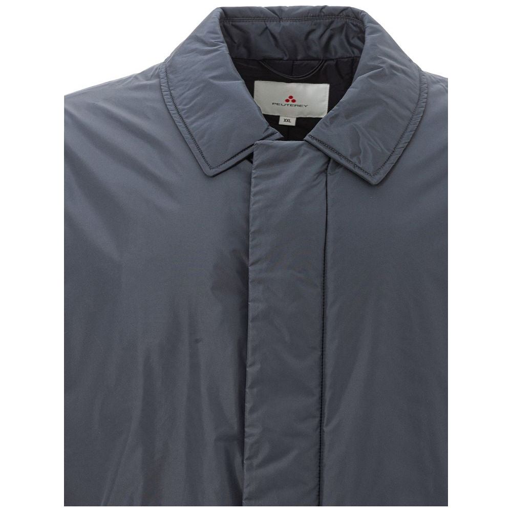 Elegant Gray Polyamide Men's Jacket