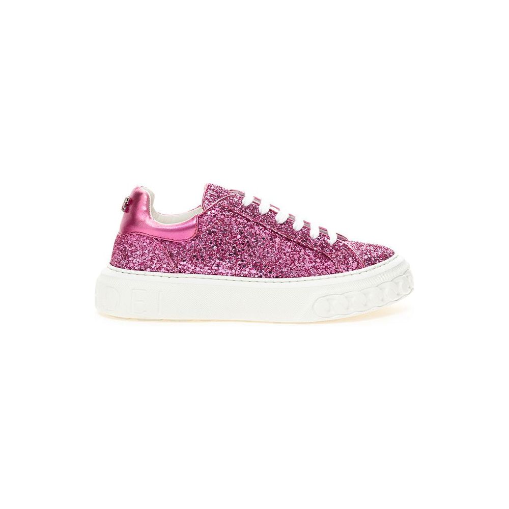 Fuchsia Elegance Leather Sneakers