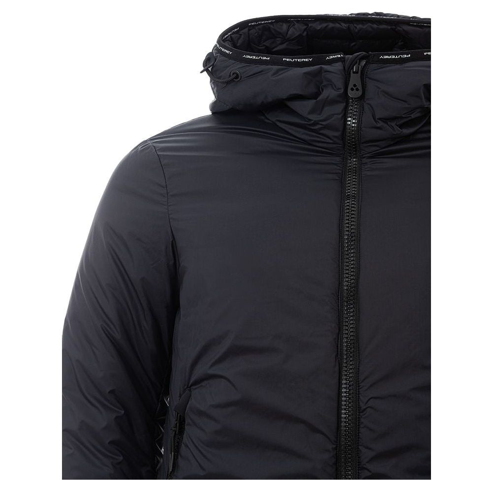 Chic Black Polyamide Jacket for Men