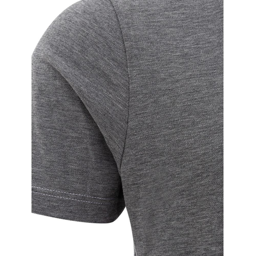 Elegant Gray Cotton T-Shirt for Men