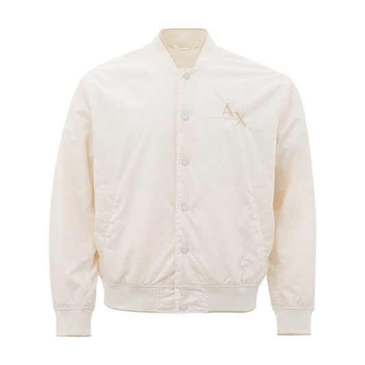 Armani Exchange Elegant White Designer Jacket for Men Armani Exchange