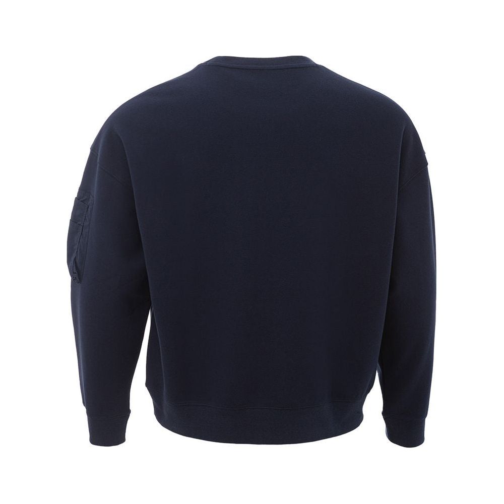 Sleek Cotton Blue Sweater for Stylish Men