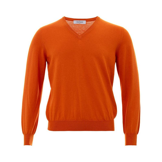 Elegant Cotton Orange Sweater for Men