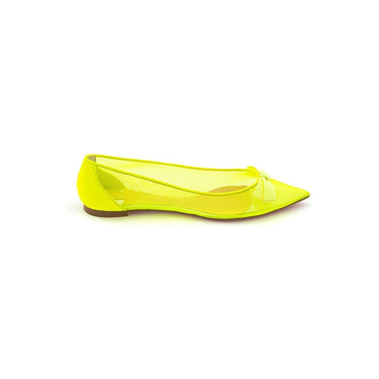 Sunshine Yellow Mesh Flat Elegance