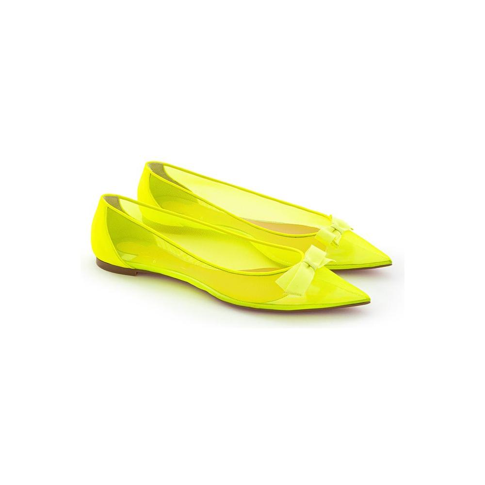 Sunshine Yellow Mesh Flat Elegance