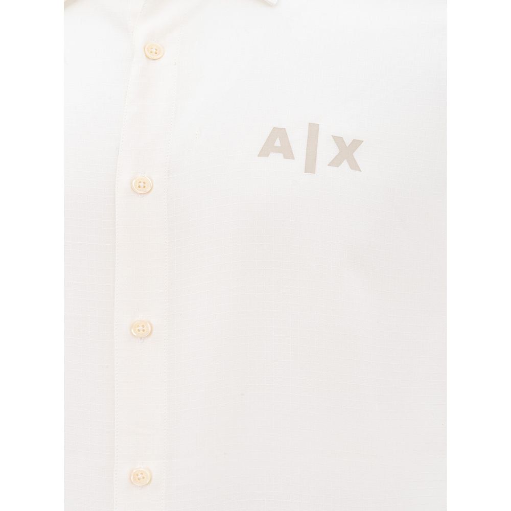 Elegant White Viscose Shirt for Men