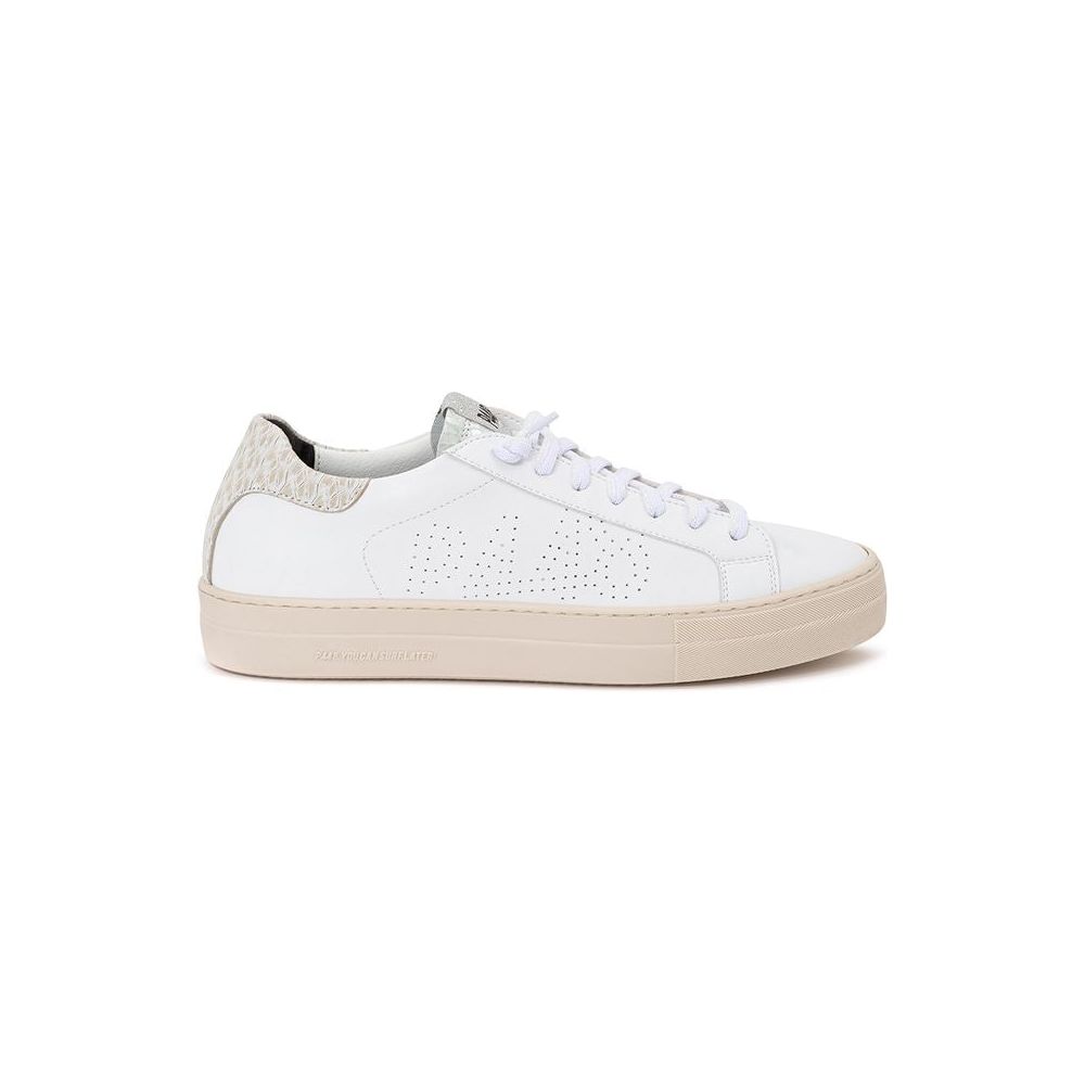 White Leather Sneakers Elegant Casual Footwear