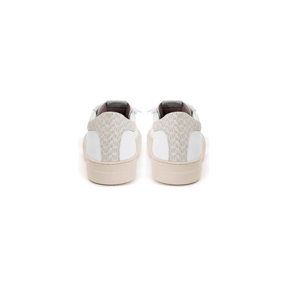 White Leather Sneakers Elegant Casual Footwear